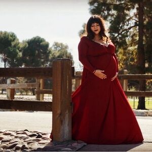 Elegant Red Maxi Dress